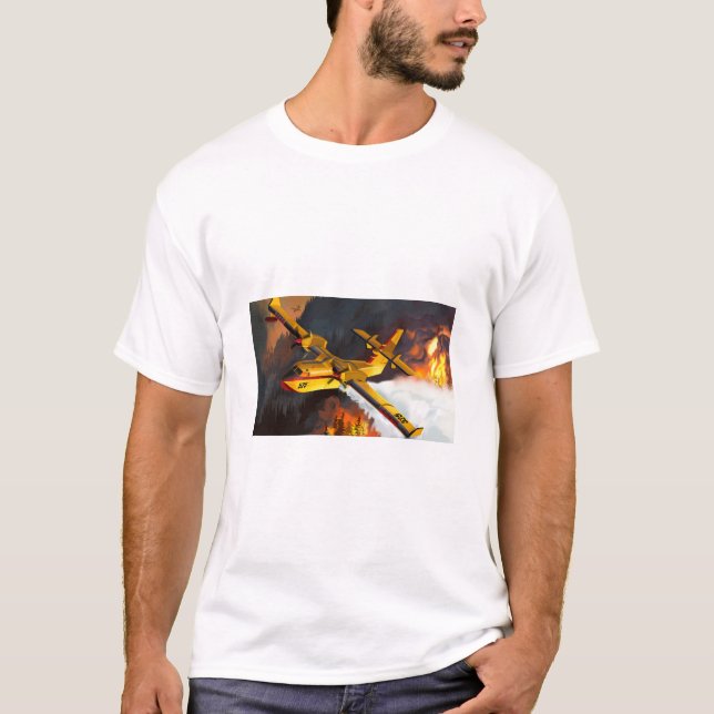 T-shirt Un bombardier à eau qui fait une goutte au-dessus  (Devant)