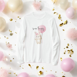 T-shirt Un Boulon Rose Boulon Mère-À-Être Long Manche