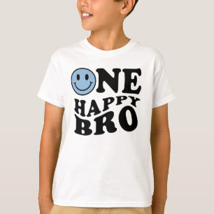 T-shirt Un Bro heureux Blue Matching One Family Birday