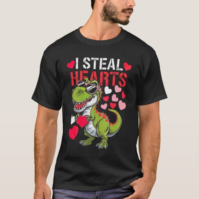 T-shirt Un cadeau de Saint Valentin - "I Steal Hearts" Din (Devant)