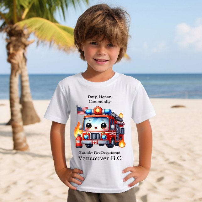 T-shirt Un camion de pompier répond aux appels d'urgence (Créateur téléchargé)