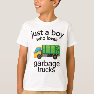 T-shirt Un Camion-poubelle Juste Un Garçon Qui Aime Les Ca