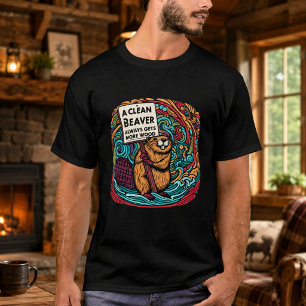 T-shirt Un castor propre gagne toujours plus de bois