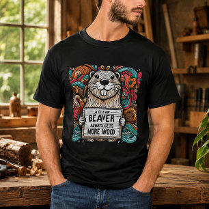 T-shirt Un castor propre gagne toujours plus de bois