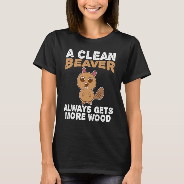 T-shirt Un Castor pur Humour Adulte Sayants Sayants (Devant)