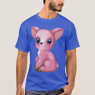 T-shirt Un cerf rose vintage