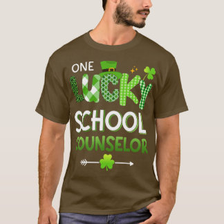 T-shirt Un chanceux conseiller scolaire avec shamrock pour