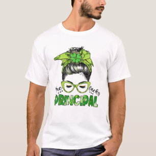 T-shirt Un chanceux principal Messy Bun St Patrick's Day