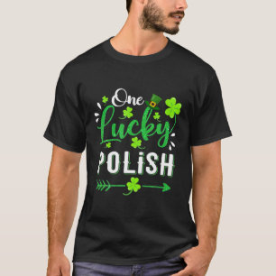 T-shirt Un chanceux Shamrock polonais Leprechaun Casquette