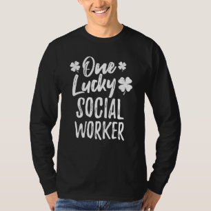 T-shirt Un Chanceux Travailleur Social St Patrick Jour Cor