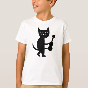 T-shirt Un chat avec une guitare
