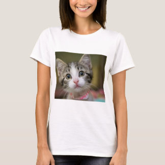 T-shirt Un chaton mignon aux yeux verts