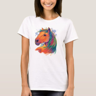 T-shirt Un Cheval Coloré
