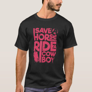 T-shirt Un Cheval En Sécurité Un Rodéo Cowboy Longhorn Bul