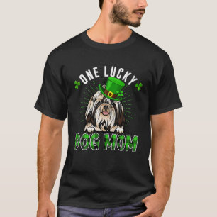 T-shirt Un Chien chanceux Mama Shih Tzu Maman Jour de la S