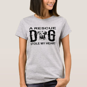 T-shirt Un chien de sauvetage vole mon cœur conception pou