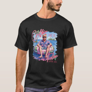 T-shirt Un Chillin Comme Un Felon Drôle Trump Été 2024 Lon