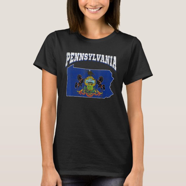 T-shirt Un citoyen américain fier de l'Amérique Drapeau de (Devant)