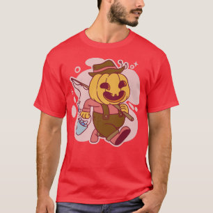 T-shirt Un Citrouille Sur La Pêche