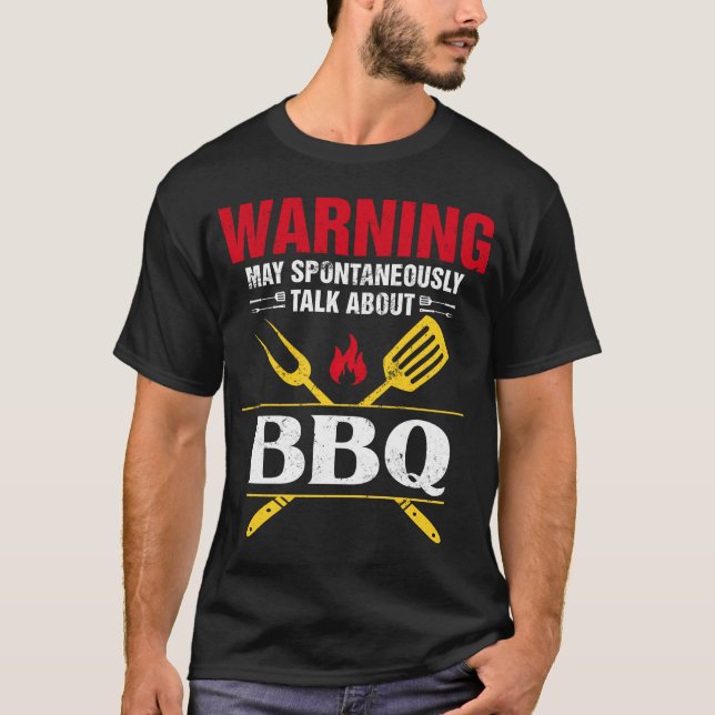 T-shirt Un Cochon Un Poulet Et Une Vache Drôle Barbecue Vi (Devant)