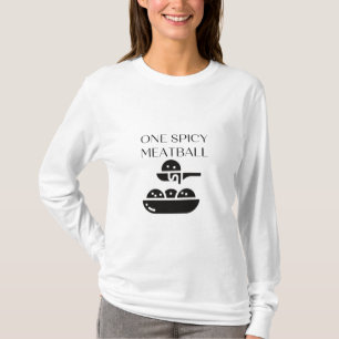 T-shirt un cool de boule de viande épicé et simple