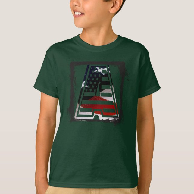 T-shirt Un cool fab de script américain (Devant)