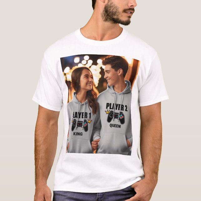 T-shirt Un coupé jeune assorti conçu sur mesure (Devant)