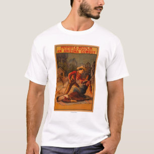 T-shirt Un cowboy de l'Arizona - cowboy et combat indien