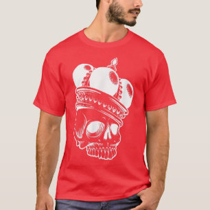 T-shirt Un crâne génial avec des os de squelette de couron
