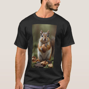 T-shirt Un curieux puanteur ramassant des noix dans une fo