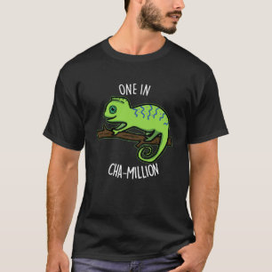 T-shirt Un Dans Cha Million Funny Chameleon Pun Dark BG