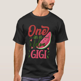 T-shirt Un Dans Un Melon Gigi Pastèque Famille Py Fête