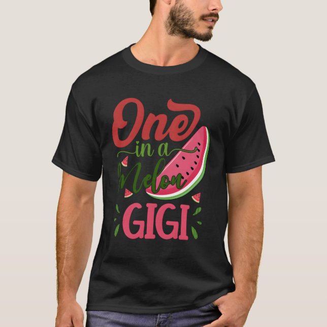 T-shirt Un Dans Un Melon Gigi Watermelon Famille Anniversa (Devant)