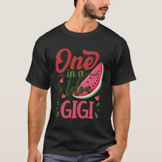 T-shirt Un Dans Un Melon Gigi Watermelon Famille Anniversa