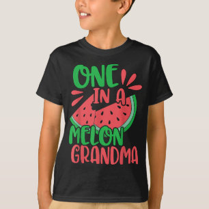 T-shirt Un Dans Un Melon Grand-Mère Watermelon Rouge Grand
