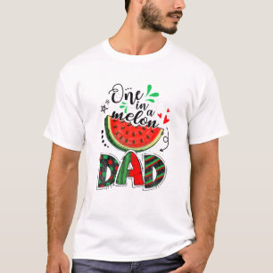 T-shirt Un Dans Un Melon Papa Watermelon Famille Aînée Mat
