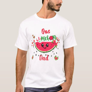 T-shirt Un Dans Un Melon Watermelon Anniversaire Fête Papa