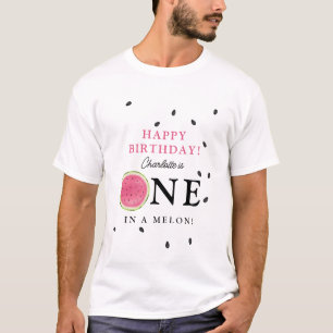 T-shirt Un dans une pastèque Melon Eté Anniversaire Papa
