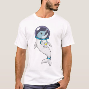 T-shirt Un dauphin en tant qu'astronaute en costume