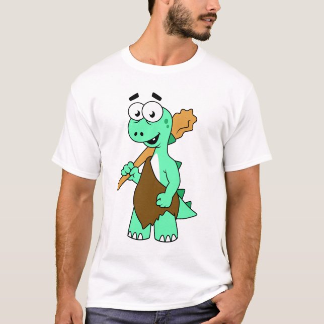 T-shirt Un Dessin Tyrannosaurus Rex Caveman. (Devant)