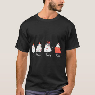 T-shirt Un Deux Trois Cat Cute Kitten Kitty Lover Christma