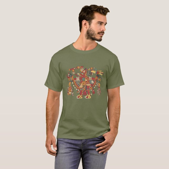 T-shirt Un dieu aztèque (Devant entier)