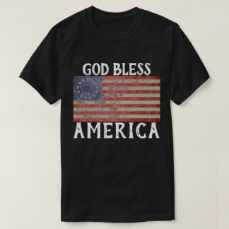 T-shirt Un dieu de drapeau de Betsy Ross bénissent le