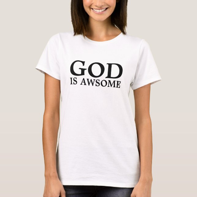 T-SHIRT UN DIEU EST IMPRESSIONNANT (Devant)
