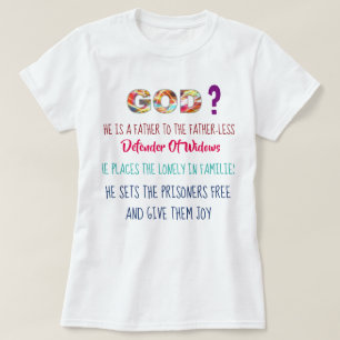 T-shirt Un DIEU est père - 68:5 de psaume - aux 6