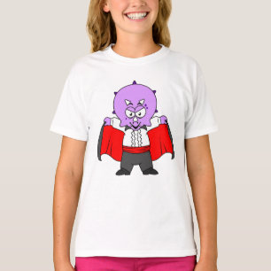 T-shirt Un Dinosaure De Ceratops Habillé Comme Comte Dracu