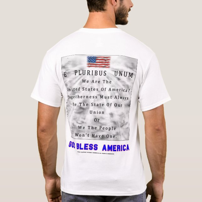 T-shirt Un Diviser-DIEU de nation BÉNISSENT L'AMÉRIQUE (Dos)