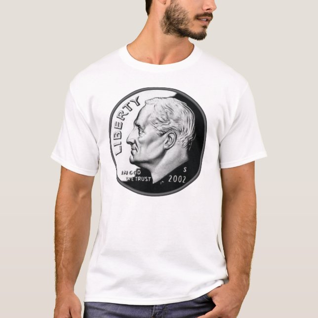 T-shirt Un dixième de dollar (Devant)