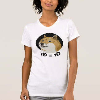 T-shirt Un doge = un tee - shirt de Dogecoin de doge