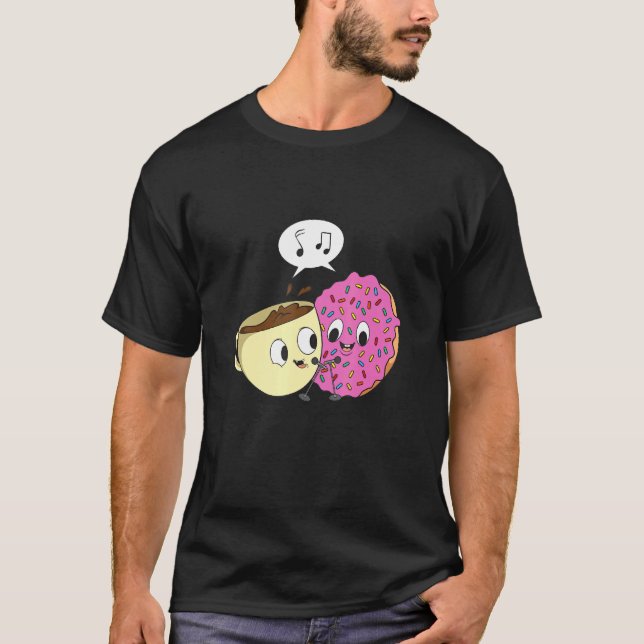 T-shirt Un Duet De Médias Sociaux Pour Une Bouillie Et Un  (Devant)